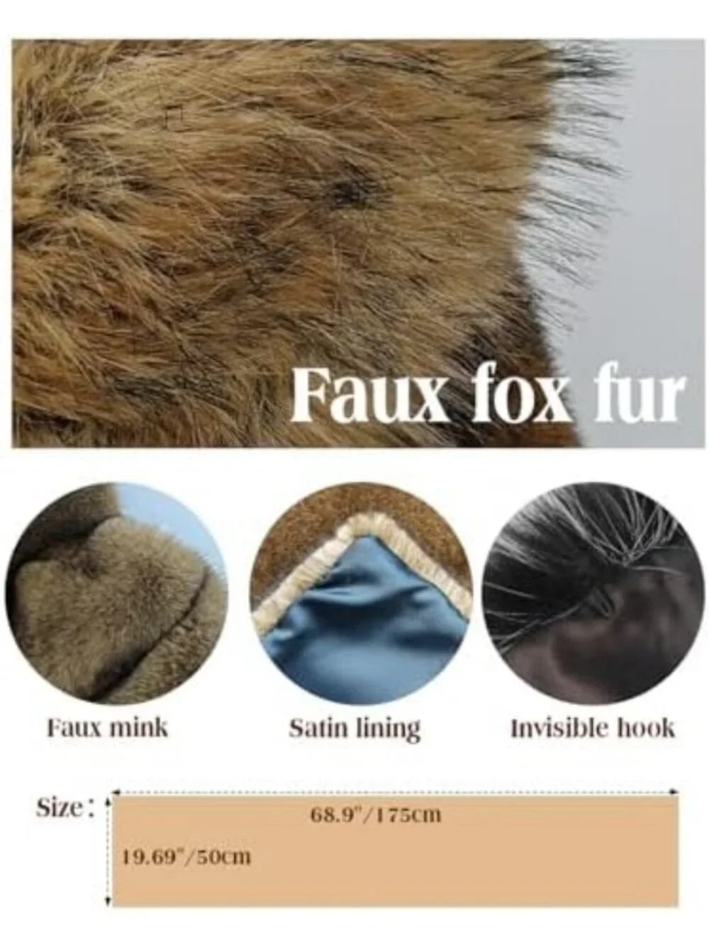 Chic Faux Fur Shawl Wrap with Fox Fur Trim Collar for Evening Dresses & Weddings